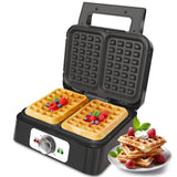 2-Slice Waffle Maker with Adjustable Temperature Control