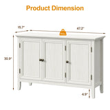 3-Door Buffet Cabinet with Adjustable Shelves