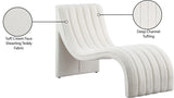Orian Contemporary Chaise Lounge in Soft Faux Shearling with Deep Tufting for Ultimate Comfort