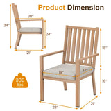 Patio Dining Chair Set of 4, Aluminum Outdoor Dining Chairs
