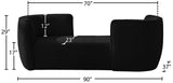 Hilton Boucle Fabric Chaise Lounge - Stylish Contemporary Seating for Cozy Living Spaces