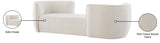 Hilton Boucle Fabric Chaise Lounge - Stylish Contemporary Seating for Cozy Living Spaces