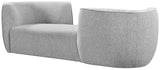 Hilton Boucle Fabric Chaise Lounge - Stylish Contemporary Seating for Cozy Living Spaces