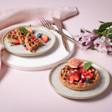 BREAD PLATE STONEWARE Ø 6.1x0.63" LATTE