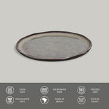 BREAD PLATE STONEWARE Ø 6.1x0.63" TOURMALINE