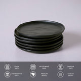 BREAD PLATE STONEWARE Ø 6.1x0.63" MATTE BLACK