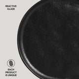 BREAD PLATE STONEWARE Ø 6.1x0.63" MATTE BLACK