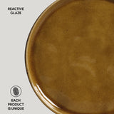 BREAD PLATE STONEWARE Ø 6.1x0.63" AMBER
