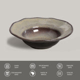 DEEP RIM PLATE STONEWARE Ø 7.48x2.17" TOURMALINE