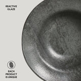 DEEP RIM PLATE STONEWARE Ø 7.48x2.17" CHROMIUM