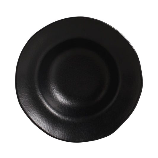 DEEP RIM PLATE STONEWARE Ø 7.48x2.17" MATTE BLACK