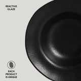 DEEP RIM PLATE STONEWARE Ø 7.48x2.17" MATTE BLACK