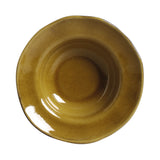 DEEP RIM PLATE STONEWARE Ø 7.48x2.17" AMBER