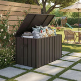 PURPLE LEAF Outdoor Deck Box Waterproof Lockable Storage Box Container with Lid Deck Organization for Patio Cushions Side Table Pool Accessories Garden Tools