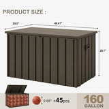 PURPLE LEAF Outdoor Deck Box Waterproof Lockable Storage Box Container with Lid Deck Organization for Patio Cushions Side Table Pool Accessories Garden Tools