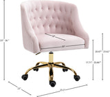Arden Velvet Upholstered Office Chair
