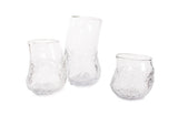 Portage Ice Clear Abstract Glass Vase- Short