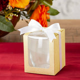 Gold 9 oz. Glassware Gift Box with Ribbon (Set of 12)
