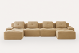 CORDELIA 153" 4-Seater Sofa with 2 Ottomans