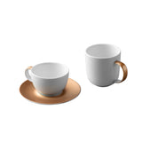 BergHOFF GEM Porcelain 6Pc Dinnerware Place Setting, White & Gold