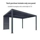 PURPLE LEAF Louvered Pergola Accessory Aluminum Louver Grille for Optimal Privacy, Sunlight Control Side Fixed Shutter Wall, Pergola Not Included