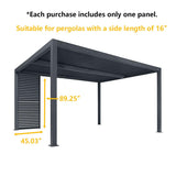 PURPLE LEAF Louvered Pergola Accessory Aluminum Louver Grille for Optimal Privacy, Sunlight Control Side Fixed Shutter Wall, Pergola Not Included