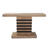 Robin Baron Leather Wrapped Console Table