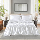 Luxury Satin 6-Piece Sheet Set, White