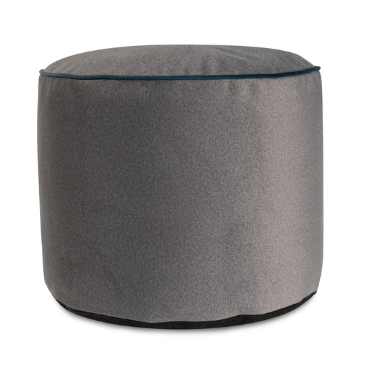 Qivuit Gray Tall Pouf