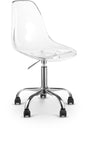 Clarion Lucite Seat And Metal Base Office Chair