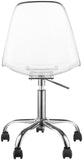 Clarion Lucite Seat And Metal Base Office Chair