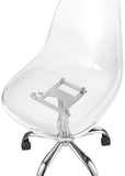 Clarion Lucite Seat And Metal Base Office Chair