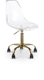 Clarion Lucite Seat And Metal Base Office Chair