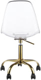Clarion Lucite Seat And Metal Base Office Chair