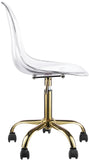 Clarion Lucite Seat And Metal Base Office Chair