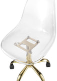 Clarion Lucite Seat And Metal Base Office Chair