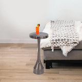 Chiseled Aluminum Graphite Martini Table