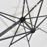PURPLE LEAF Pool Umbrella Outdoor Cantilever Umbrella with In-ground Base