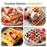 Belgian Waffle Maker 1200W - 2-Slice, Non-Stick, Compact