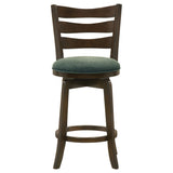 Murphy Wood Counter Height Swivel Bar Chair Hunter Green