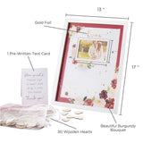 Wedding Guest Book Alternative - Burgundy Blush Floral