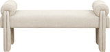 Stefano Bench - Chic Art Deco Polyester Fabric Bench for Cozy Entryway or Bedroom Seating Solution