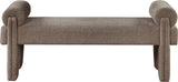 Stefano Bench - Chic Art Deco Polyester Fabric Bench for Cozy Entryway or Bedroom Seating Solution
