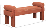 Stefano Bench - Chic Art Deco Polyester Fabric Bench for Cozy Entryway or Bedroom Seating Solution