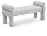 Stefano Bench - Chic Art Deco Polyester Fabric Bench for Cozy Entryway or Bedroom Seating Solution