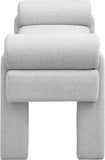 Stefano Bench - Chic Art Deco Polyester Fabric Bench for Cozy Entryway or Bedroom Seating Solution