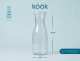 Kook Glass Carafe Pitchers with Lids for Drinks