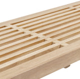 Naya Bench - Elegant Mid-Century Modern Seating for Bedroom, Foyer, or Mudroom with Natural Finish