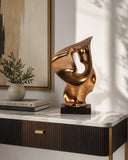 Abstract Matte Bronze Ceramic Statue
