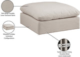 Comfy Fabric Upholstered Modular Ottoman